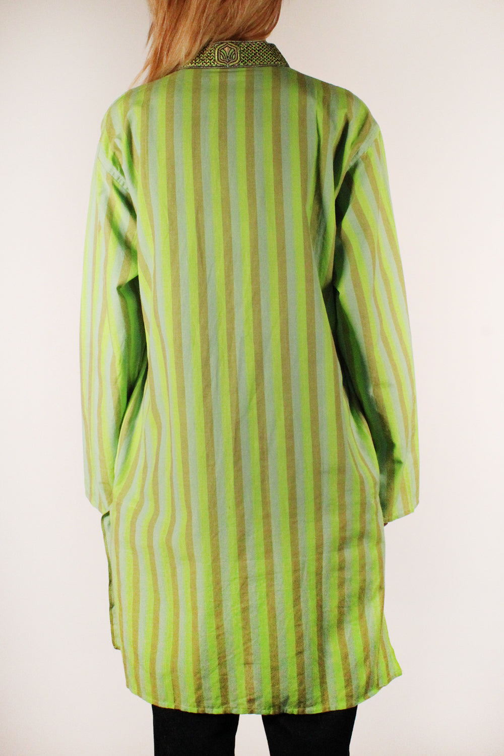 Vintage gestreepte kaftan tuniek