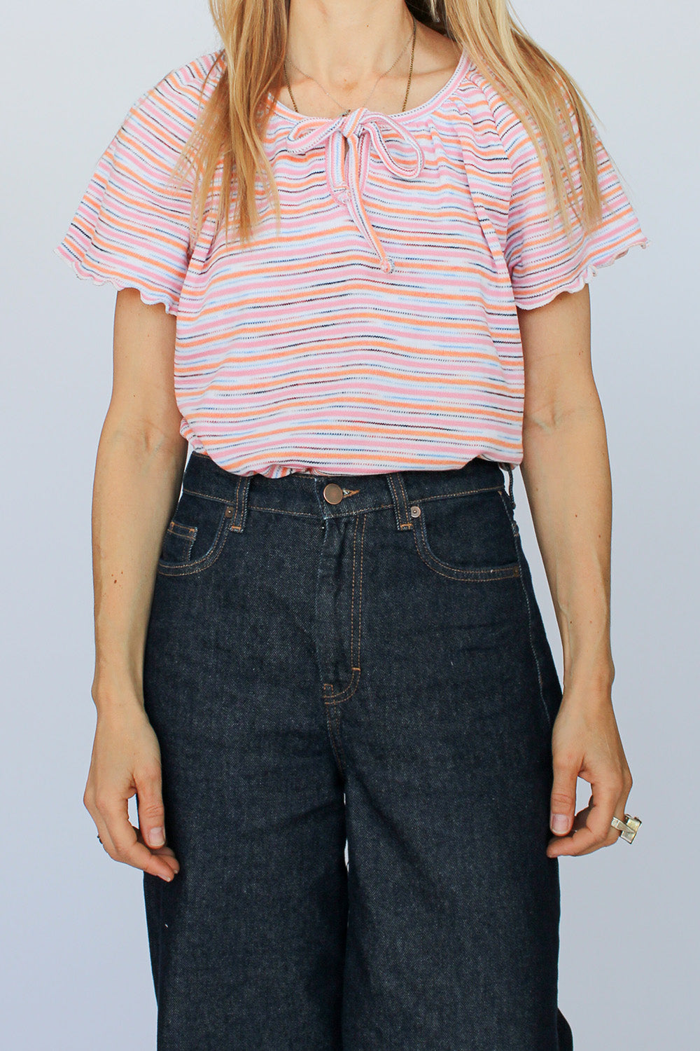 Vintage gestreepte seventies top_1