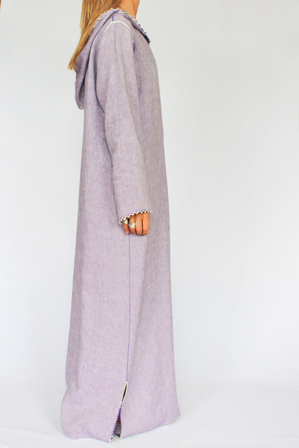 Vintage hooded kaftan jurk