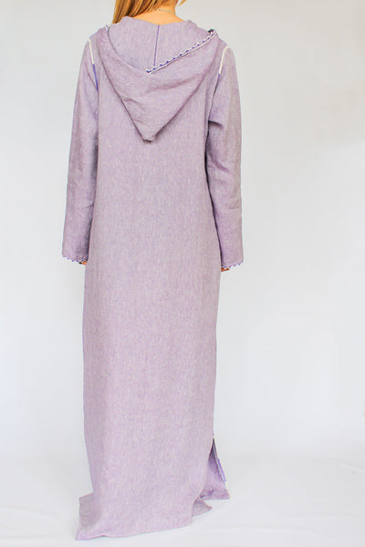 Vintage hooded kaftan jurk