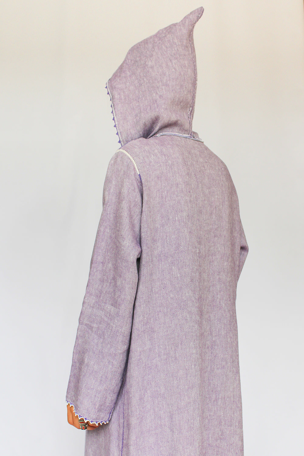 Vintage hooded kaftan jurk