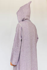 Vintage hooded kaftan jurk