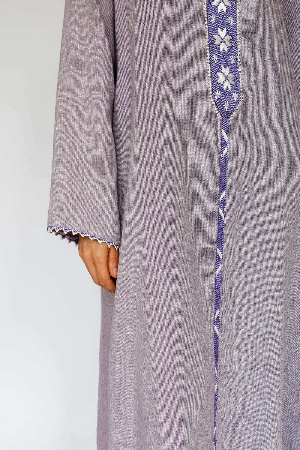 Vintage hooded kaftan jurk
