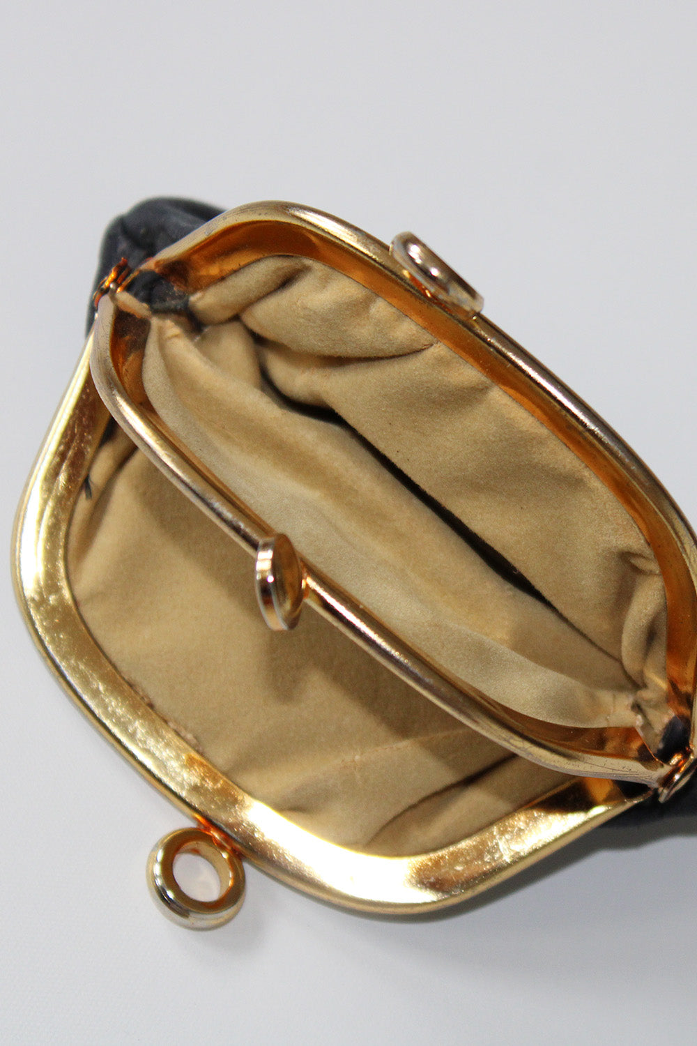 Vintage knipportemonnee van leer