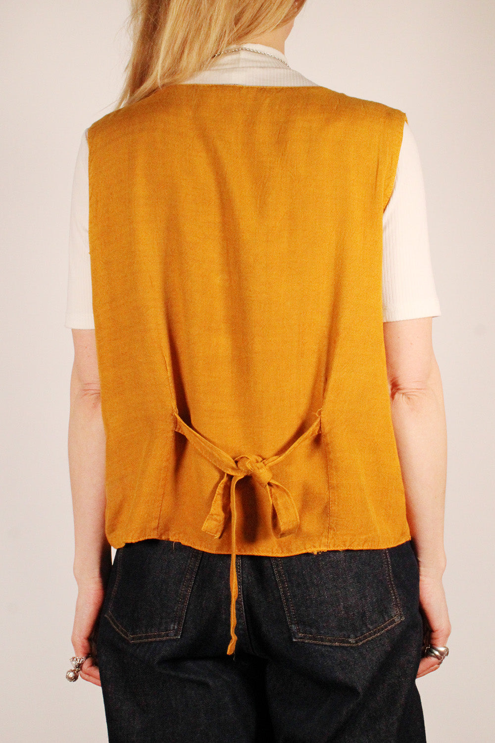 Vintage patchwork velvet gilet
