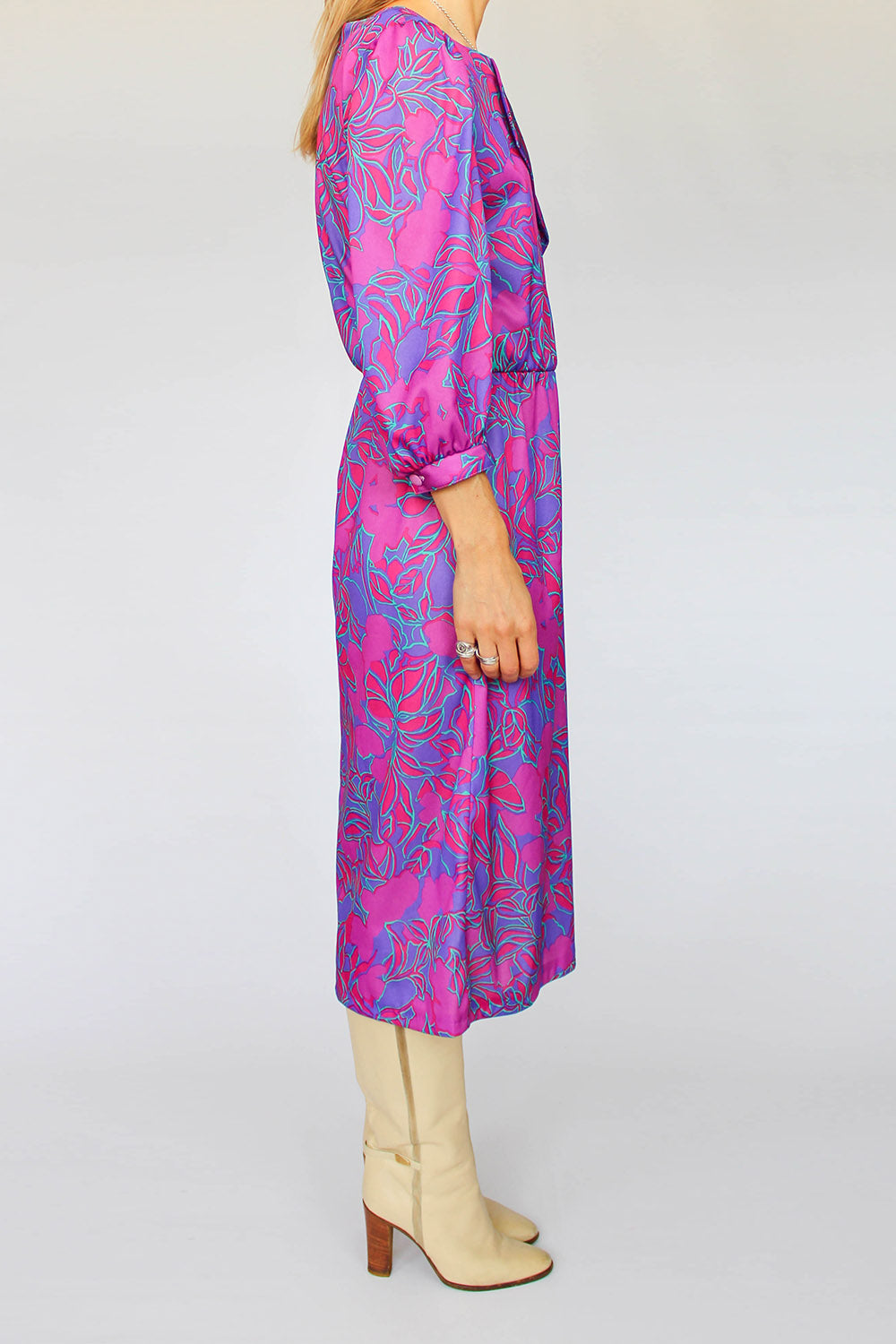 Vintage seventies jurk met print_2