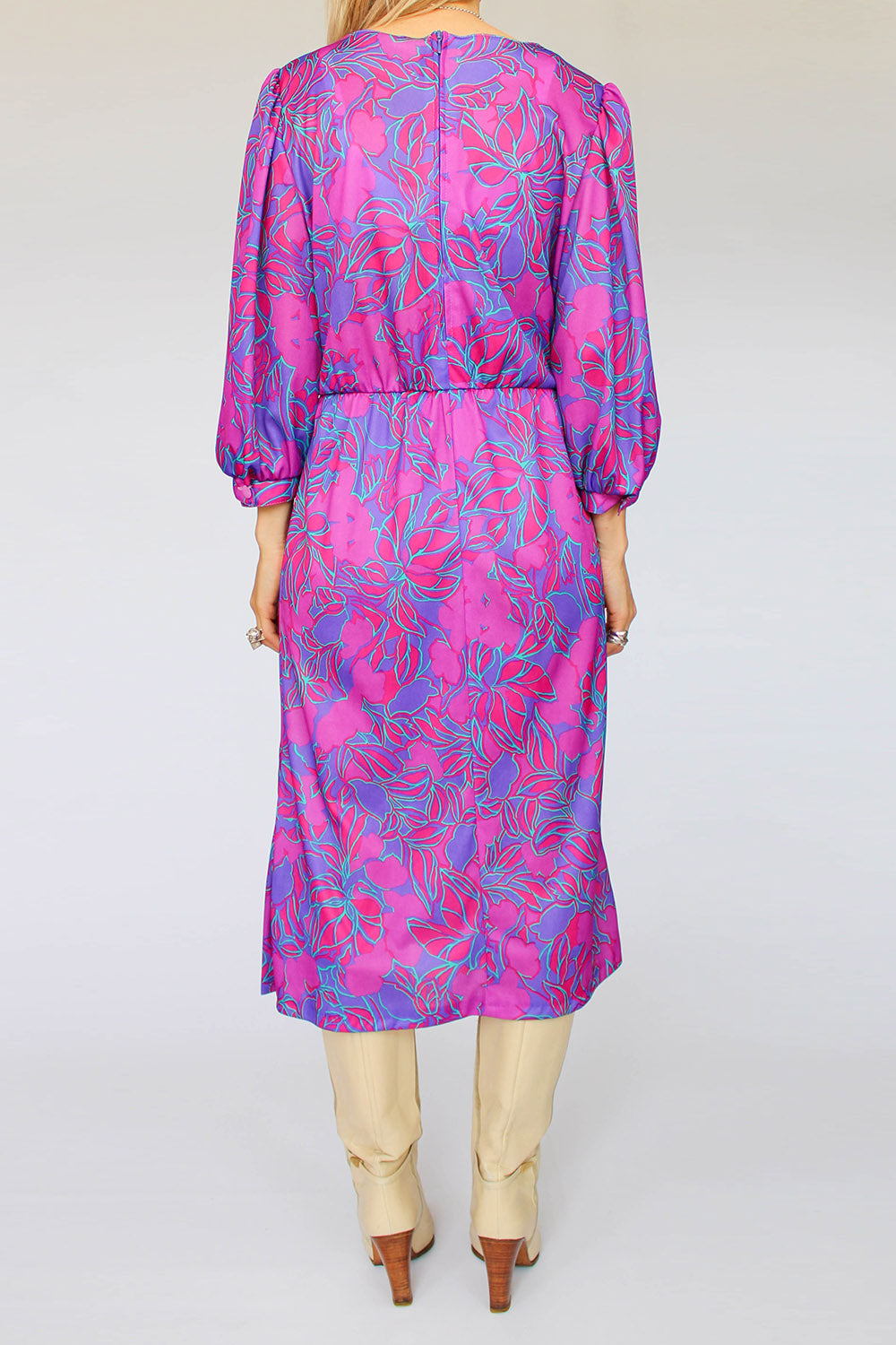 Vintage seventies jurk met print_3