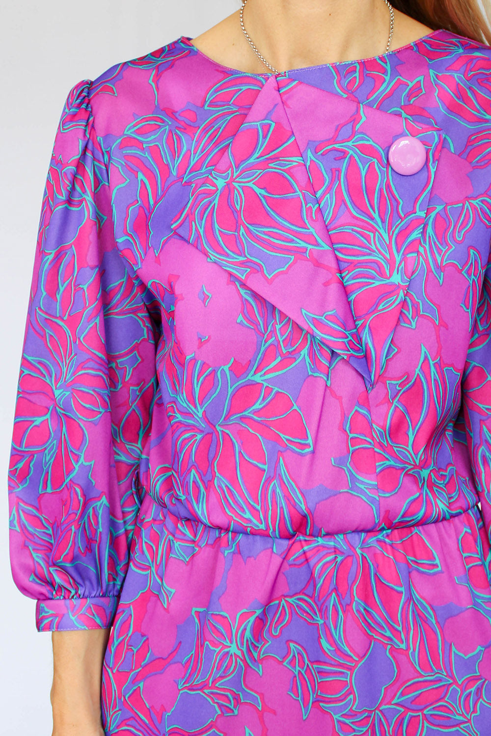Vintage seventies jurk met print_4