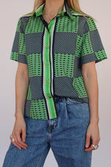 Vintage sixties blouse met korte mouw
