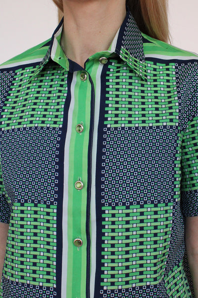 Vintage sixties blouse met korte mouw