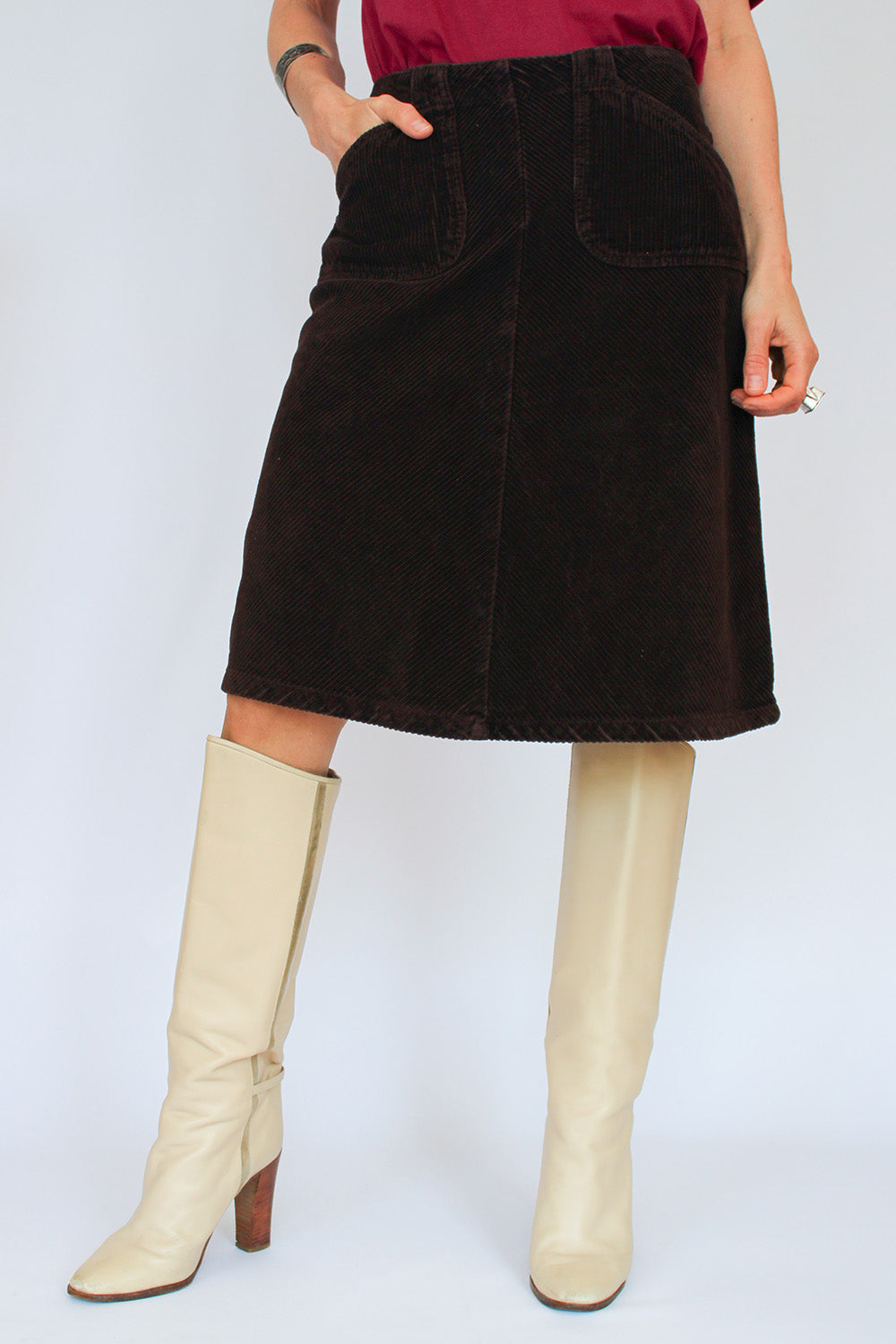 Vintage sixties corduroy rok_1