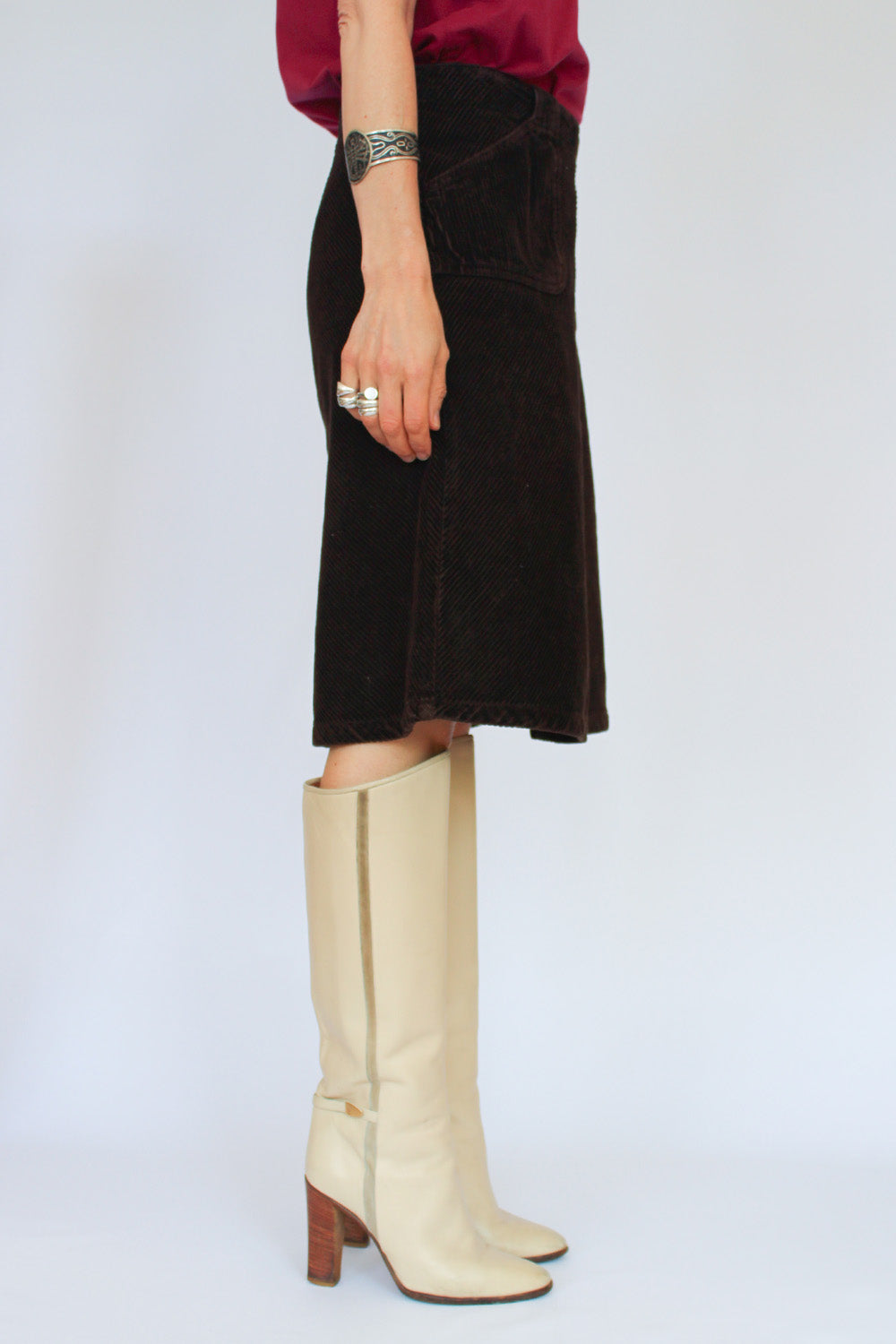 Vintage sixties corduroy rok_2