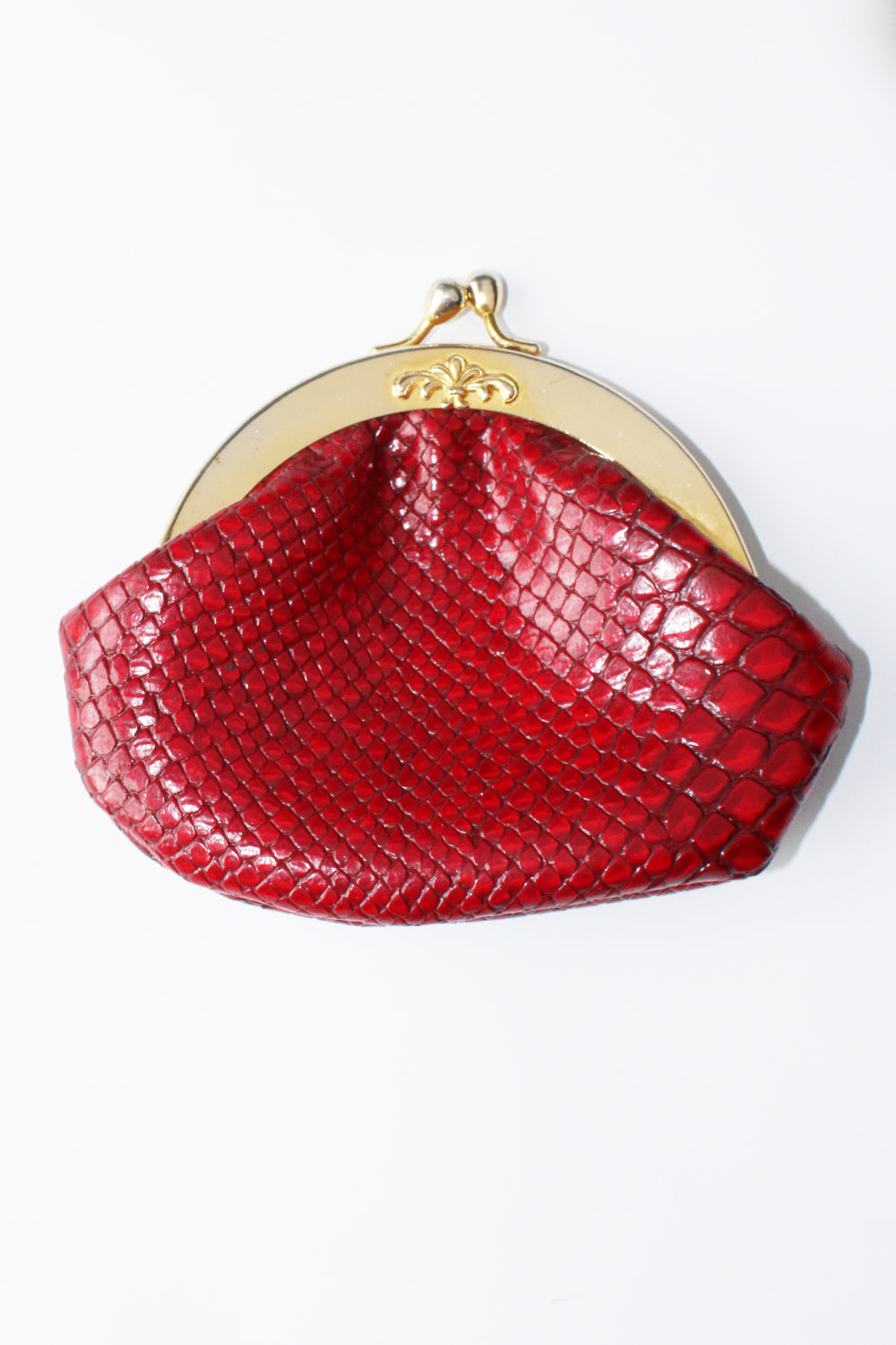 Vintage snakeskin knipportemonnee