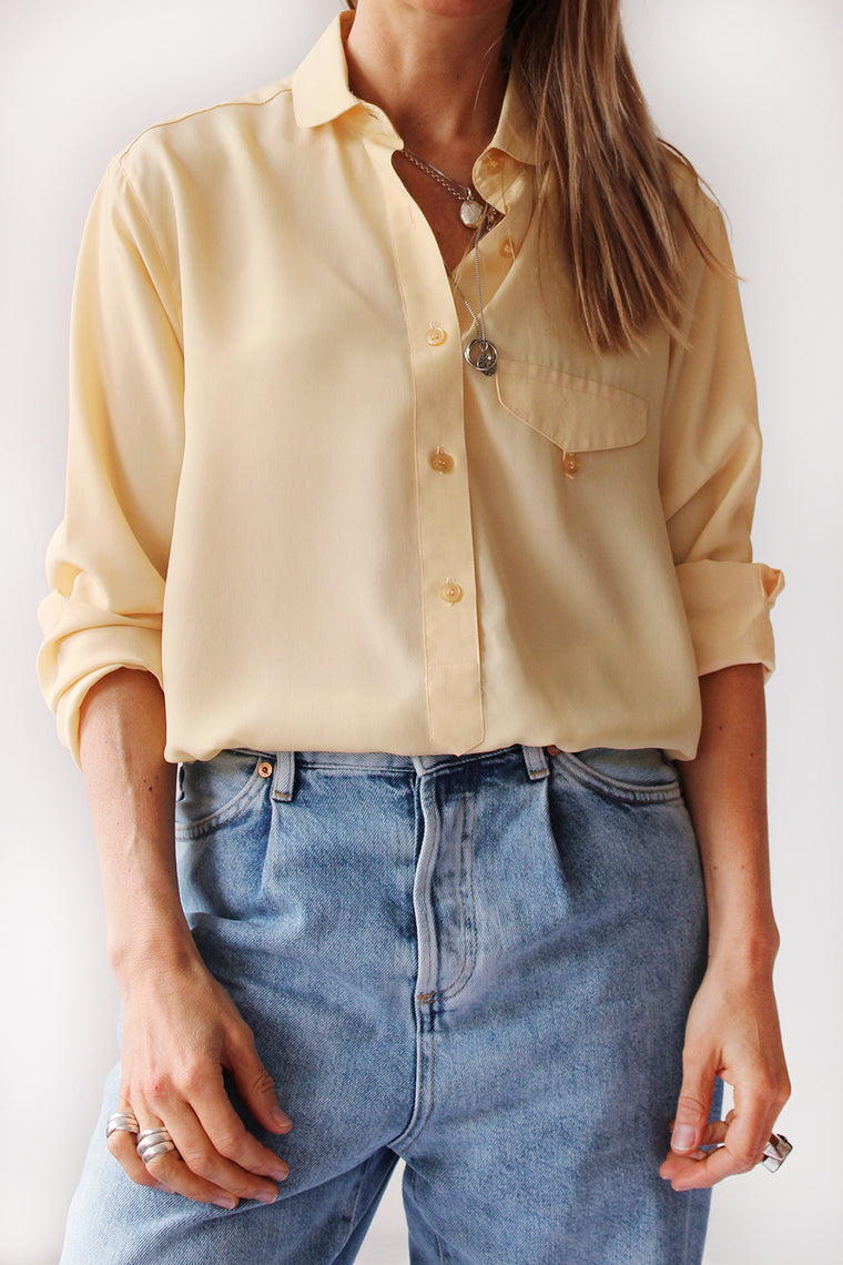Vintage soepelvallende blouse