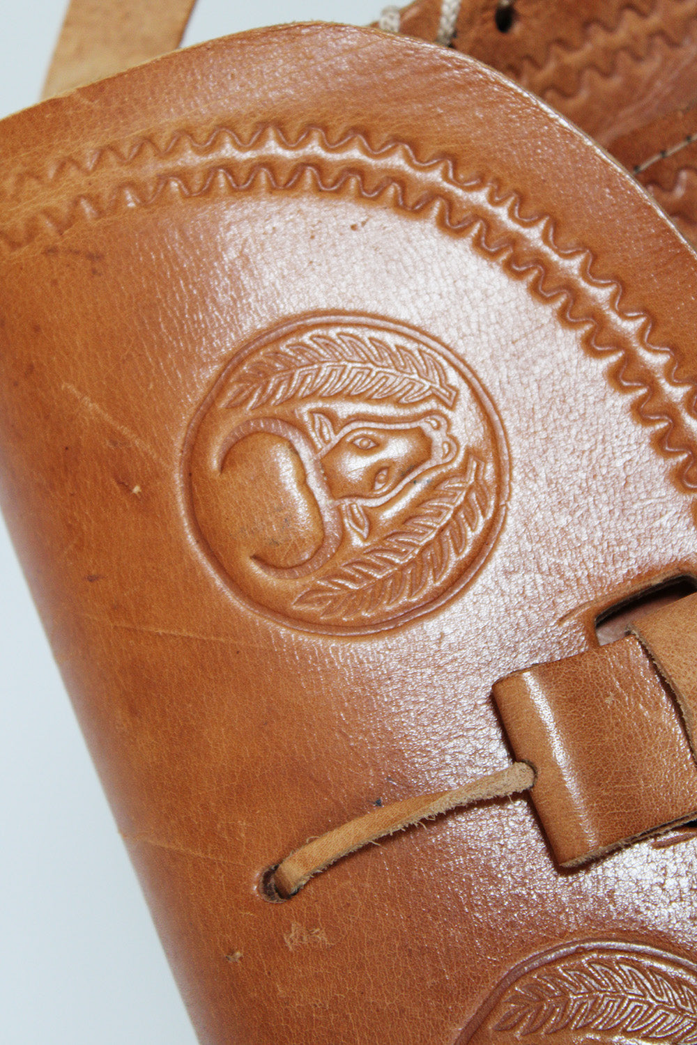 Vintage tooled leather bag