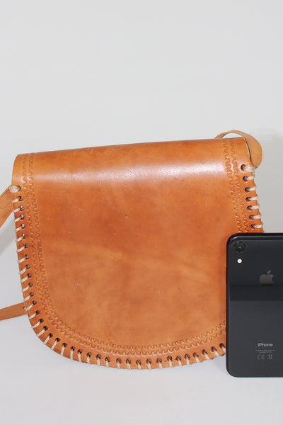 Vintage tooled leather bag