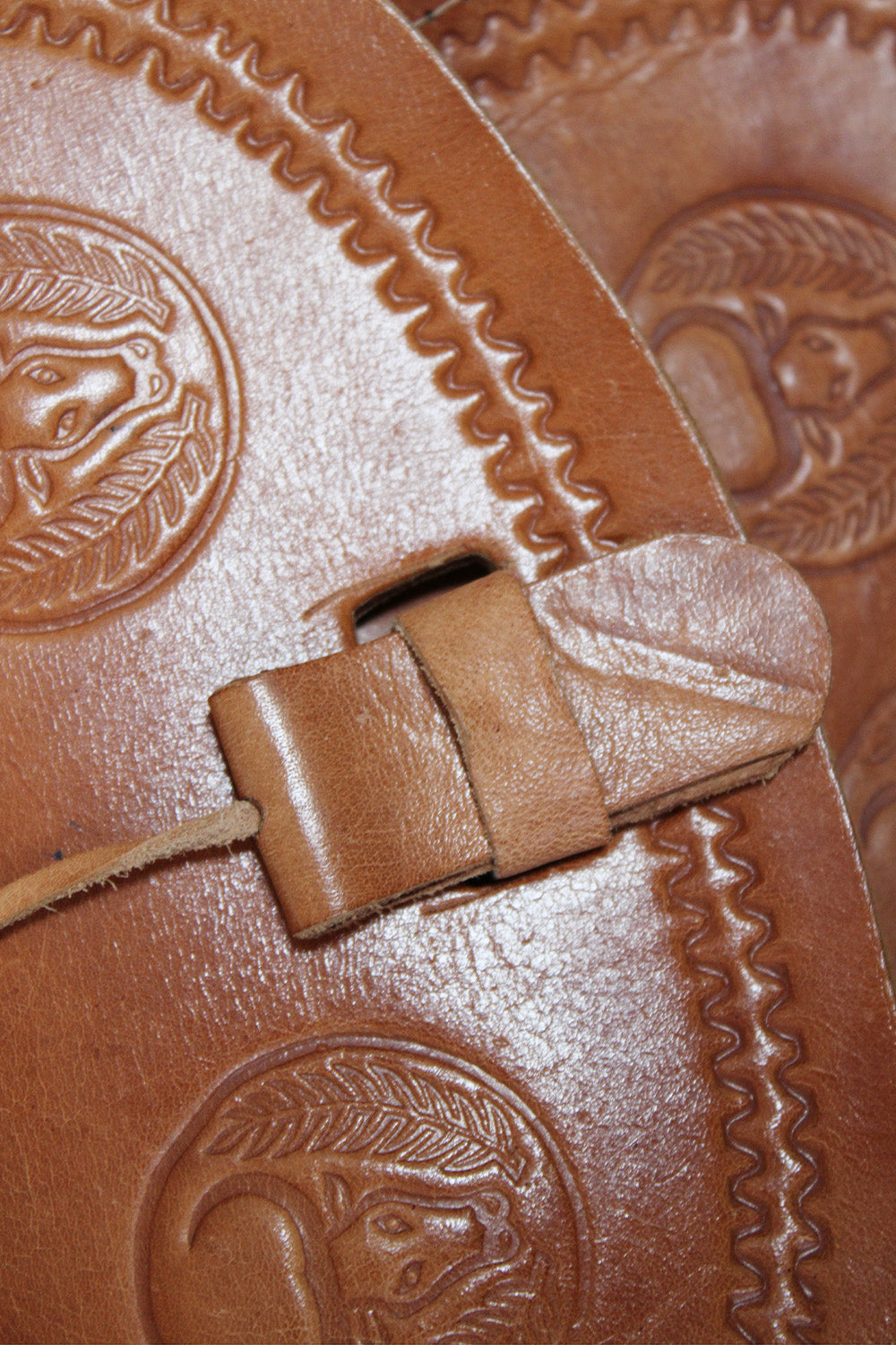 Vintage tooled leather bag