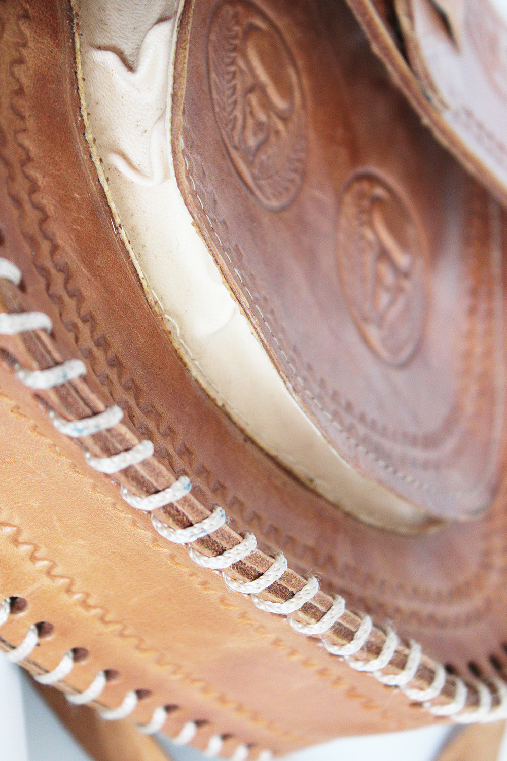 Vintage tooled leather bag