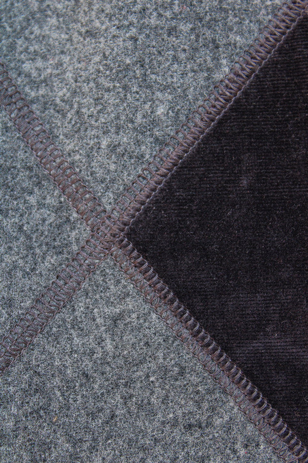 Vintage wollen rok met velvet
