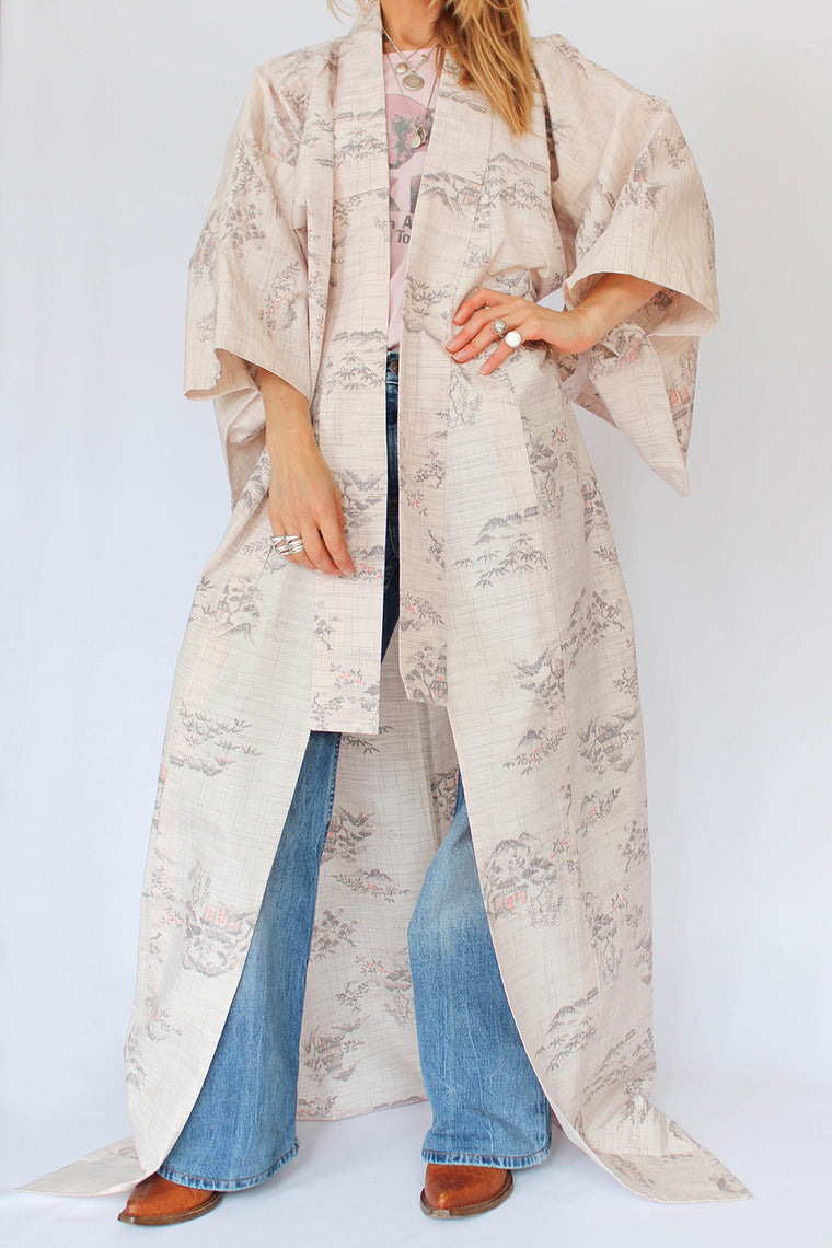 Vintage zijden kimono