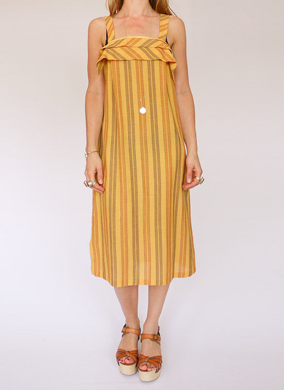 Vintage 70s gestreepte jurk